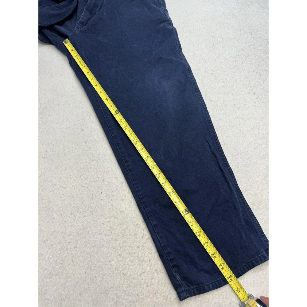 Vintage Polo Ralph Lauren Pants Mens 35x30* Blue Pleated Chino USA Relaxed Fit